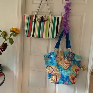 2 Beach bags never used $10